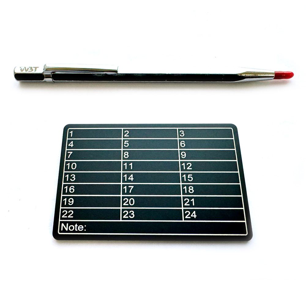 Metal plate for seed phrase